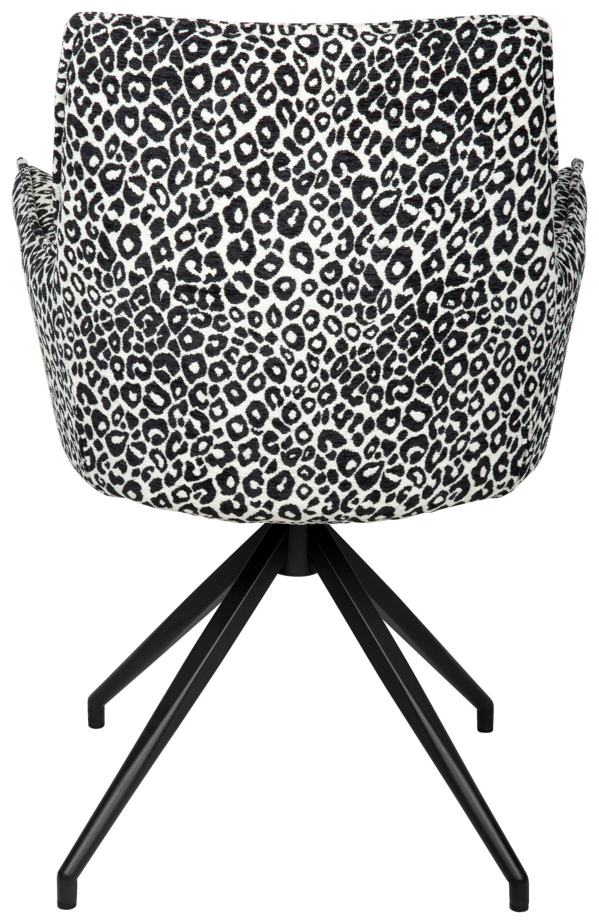 ARMLEHNSTUHL  in Eisen Jacquard  - Schwarz/Weiß, Design, Textil/Metall (59/89.5/63cm) - Novel