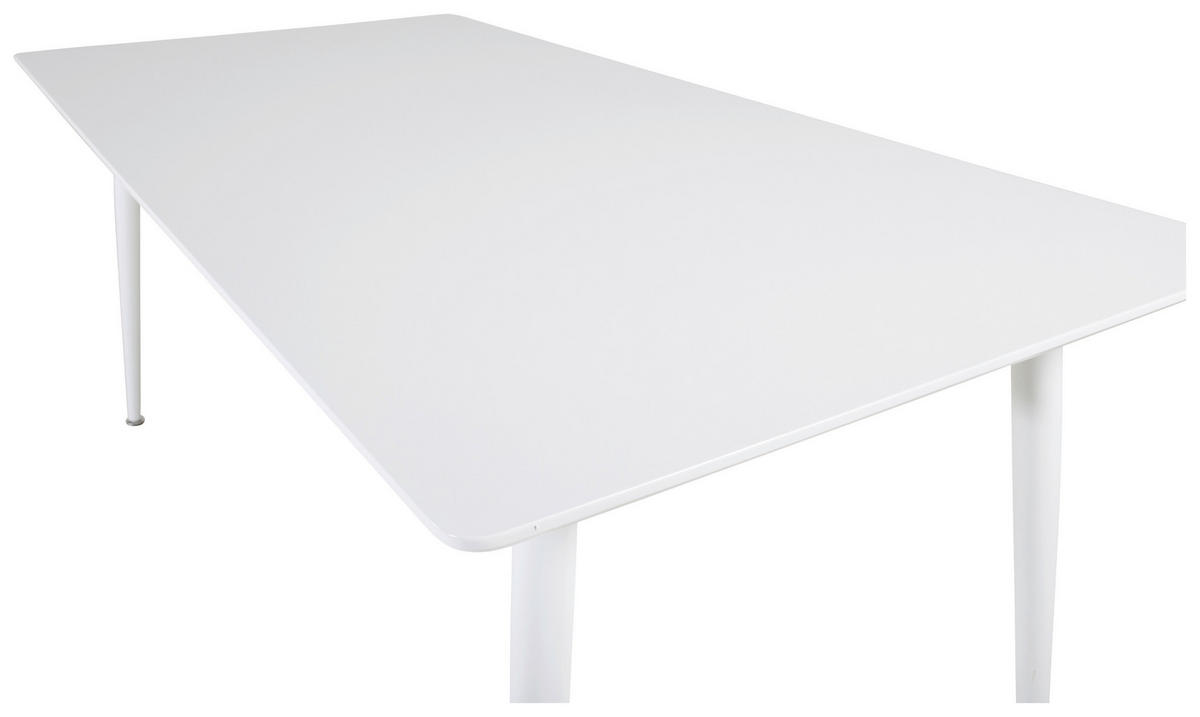 ESSTISCH furniert rechteckig Weiß  - Weiß, Design, Holz/Metall (180/90/75cm) - Livetastic