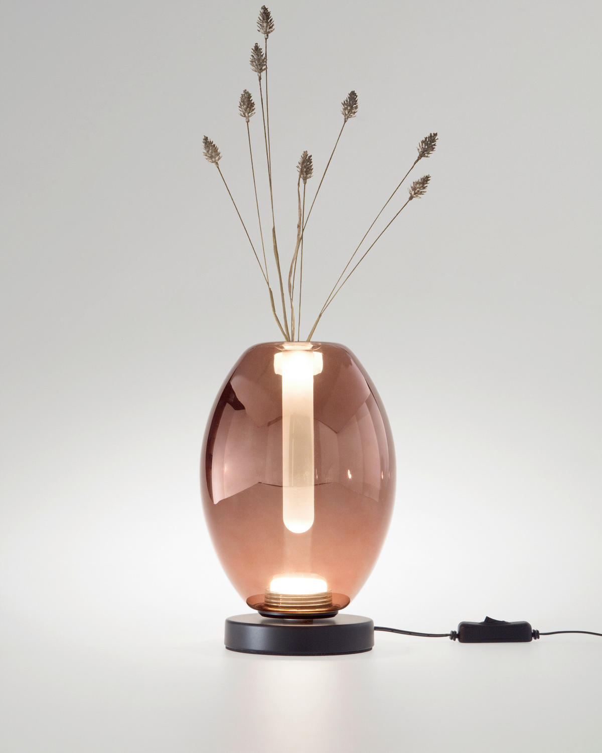 LED-TISCHLEUCHTE Tully 16/23 cm   - Schwarz, Trend, Glas/Metall (16/23cm) - Fabas Luce