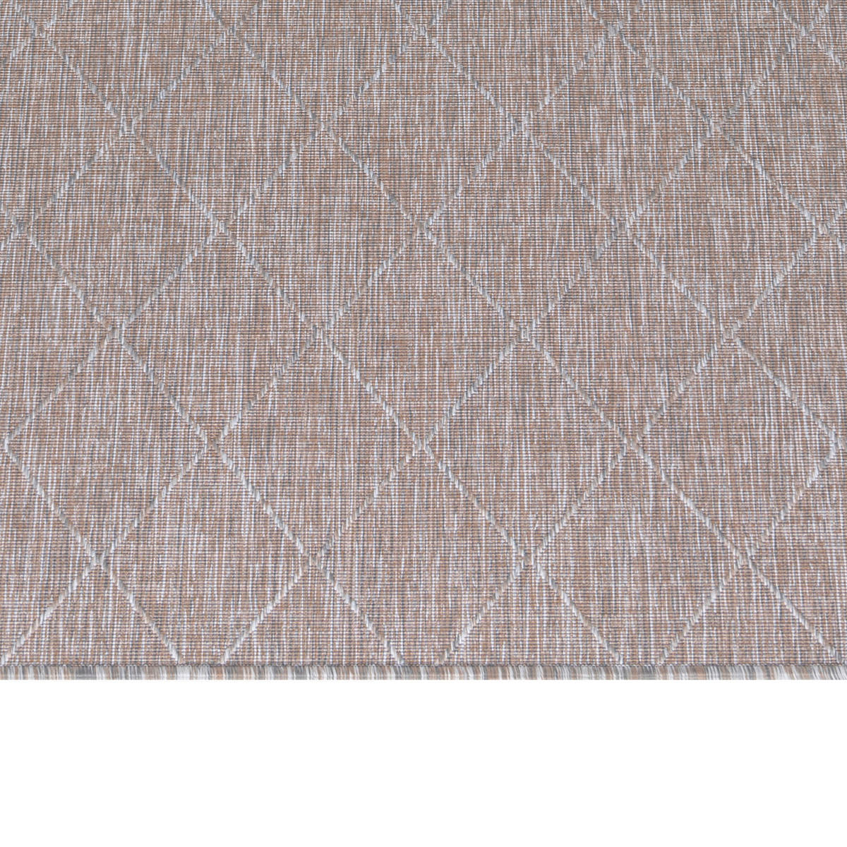 In- und Outdoorteppich 80/250 cm Zagora Grau, Beige  - Beige/Grau, Basics, Textil (80/250cm) - Novel