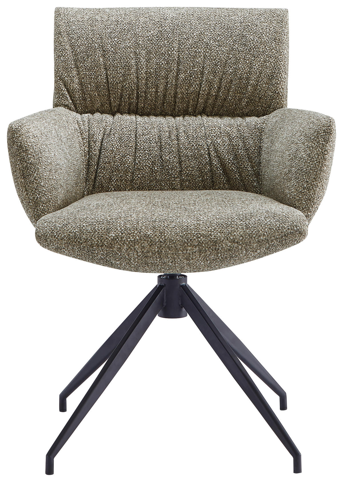 STOL MED ARMSTÖD järn linneimitation  - cappuccino/svart, Design, metall/textil (64/86/63cm) - Dieter Knoll