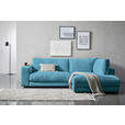 ECKSOFA  in Cord Petrol  265/224 cm  - Petrol/Schwarz, Design, Kunststoff/Textil (265/224cm) - Hom`in