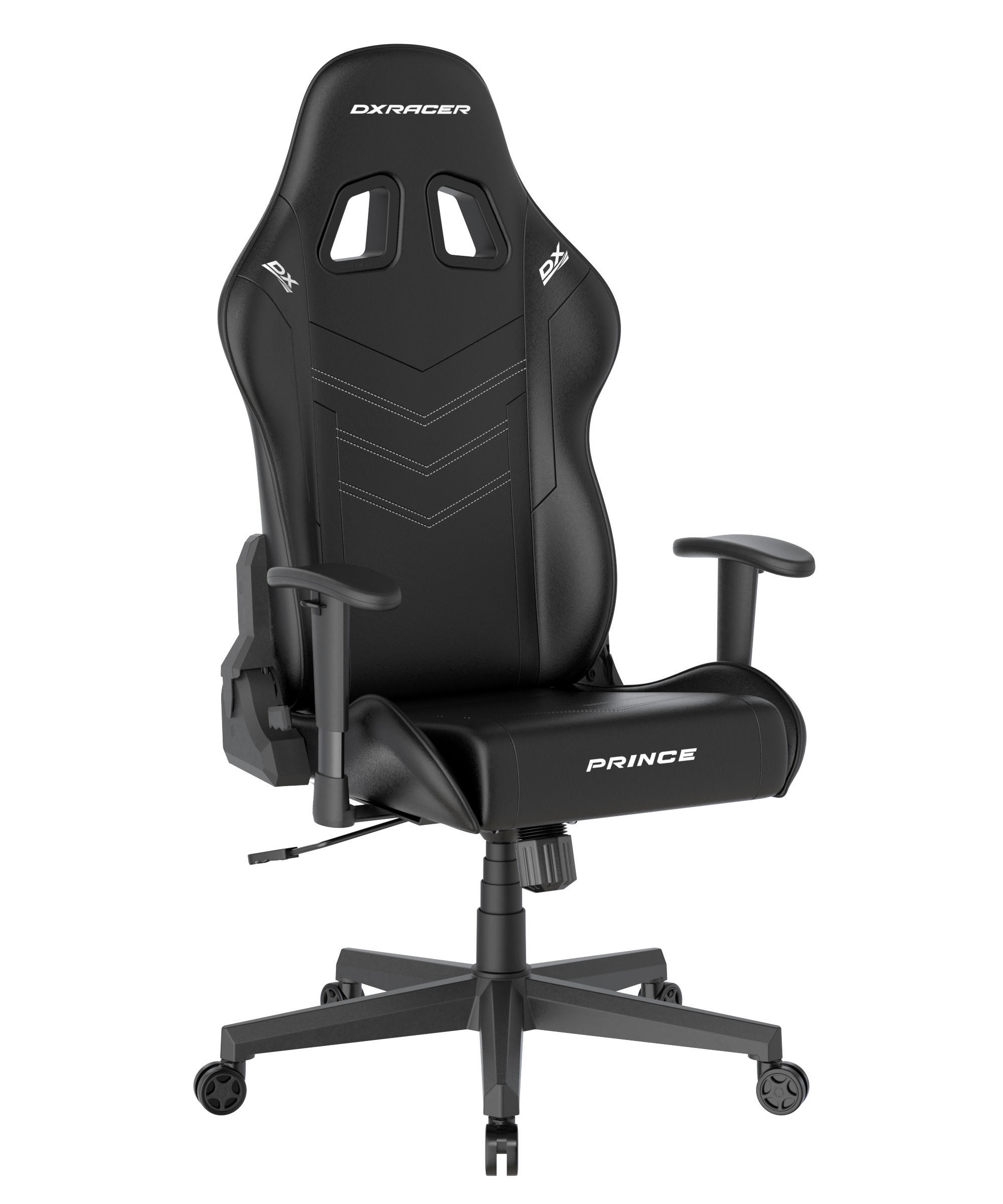 GAMINGSTUHL  in Lederlook Schwarz  - Schwarz/Weiß, KONVENTIONELL, Kunststoff/Textil (70/132/70cm) - Dxracer