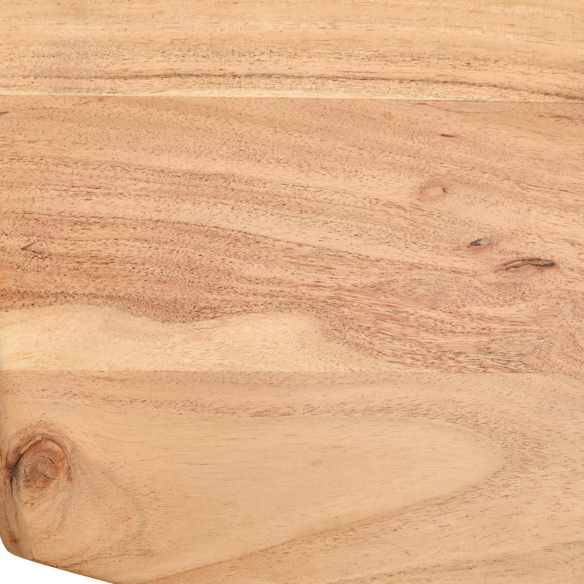 COUCHTISCH Akazie Hartholz 110/70/45 cm bootsförmig Schwarz, Akaziefarben  - Schwarz/Akaziefarben, Design, Holz/Metall (110/70/45cm) - Livetastic