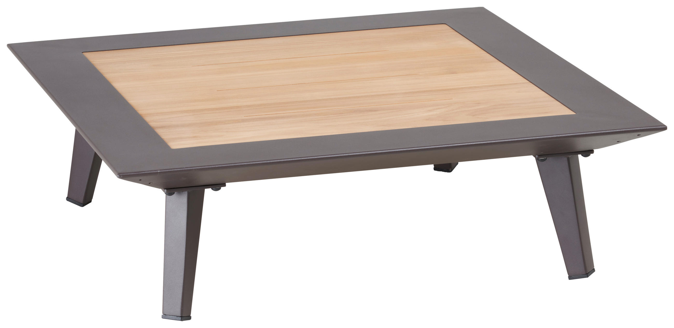 LOUNGETISCH  - Dunkelbraun/Naturfarben, LIFESTYLE, Holz/Metall (80/80/25cm) - Amatio