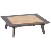 LOUNGETISCH  - Dunkelbraun/Naturfarben, LIFESTYLE, Holz/Metall (80/80/25cm) - Amatio