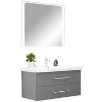 BADEZIMMER  in 107,5 cm  - Anthrazit/Weiß, MODERN, Glas/Keramik (107,5cm) - Voleo