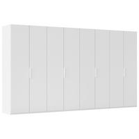 DREHTÜRENSCHRANK 400/223/61 cm,  in Weiß, 6-türig  - Weiß, Basics, Holzwerkstoff/Metall (400/223/61cm) - Novel