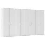 DREHTÜRENSCHRANK 400/223/61 cm,  in Weiß, 6-türig  - Weiß, Basics, Holzwerkstoff/Metall (400/223/61cm) - Novel