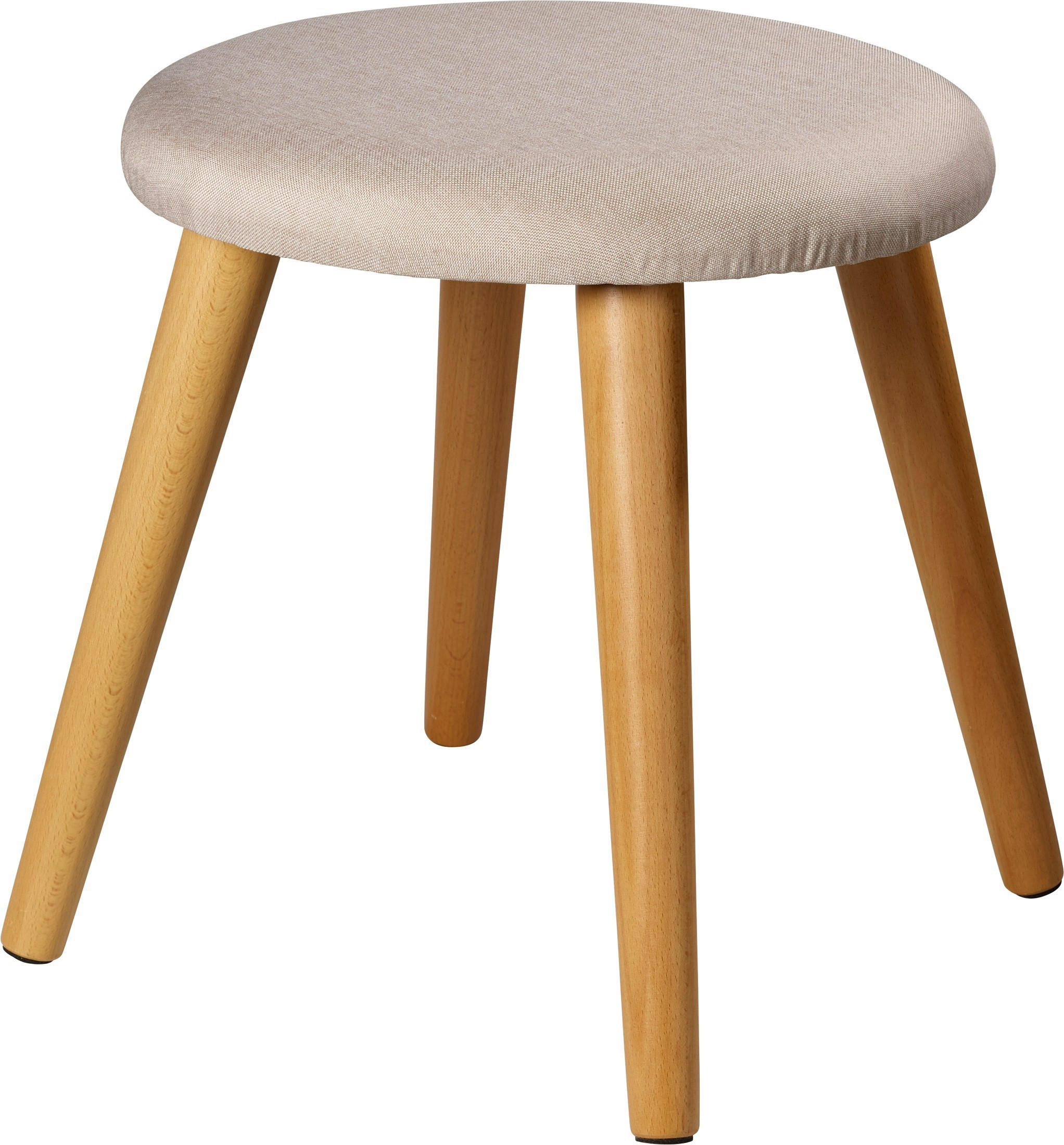 TABURETKA, textil, 40/42/40 cm - krémová, Design, drevo/textil (40/42/40cm) - Echtwerk