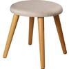 HOCKER Struktur Creme  - Creme, Design, Holz/Textil (40/42/40cm) - Echtwerk