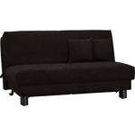 SCHLAFSOFA Chenille Schwarz  - Schwarz, Design, Textil/Metall (160/85/100cm) - Carryhome