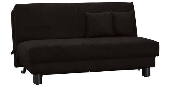 SCHLAFSOFA Chenille Schwarz  - Schwarz, Design, Textil/Metall (160/85/100cm) - Carryhome