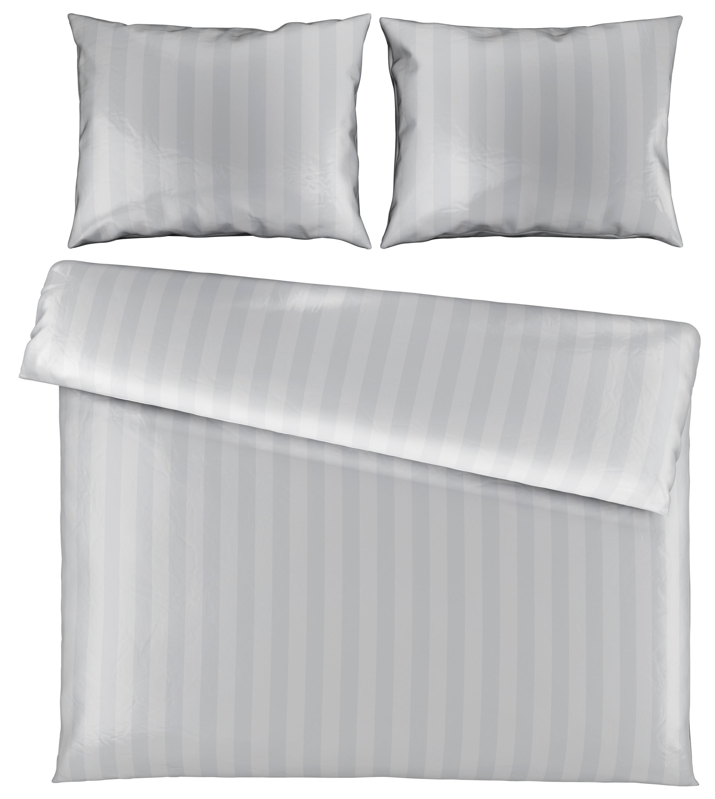 BETTWÄSCHESET Satin 200/210 cm  65 cm/100 cm  - Silberfarben, Textil (200/210cm) - Dieter Knoll