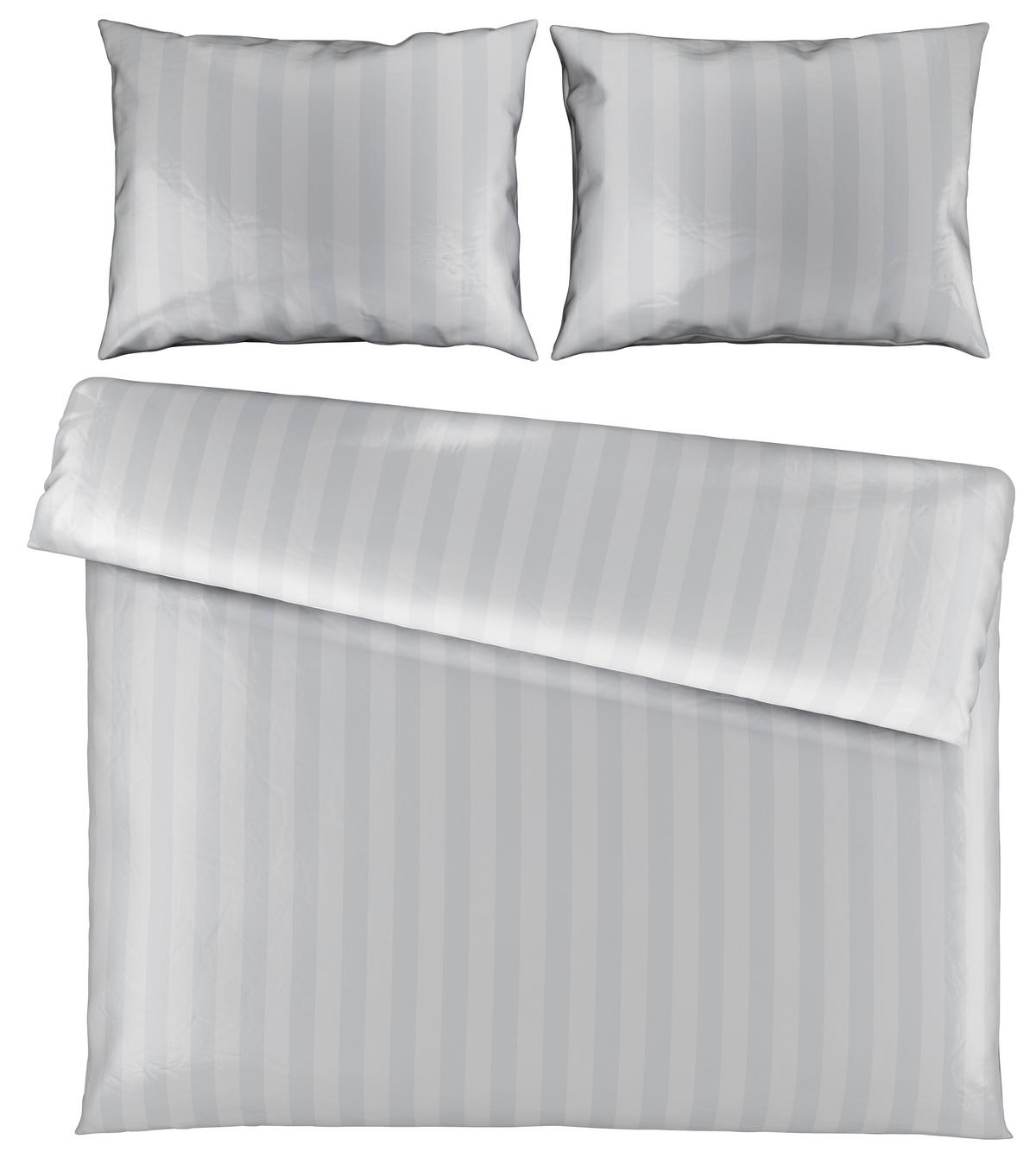 BETTWÄSCHESET Satin 200/210 cm  65 cm/100 cm  - Silberfarben, Textil (200/210cm) - Dieter Knoll