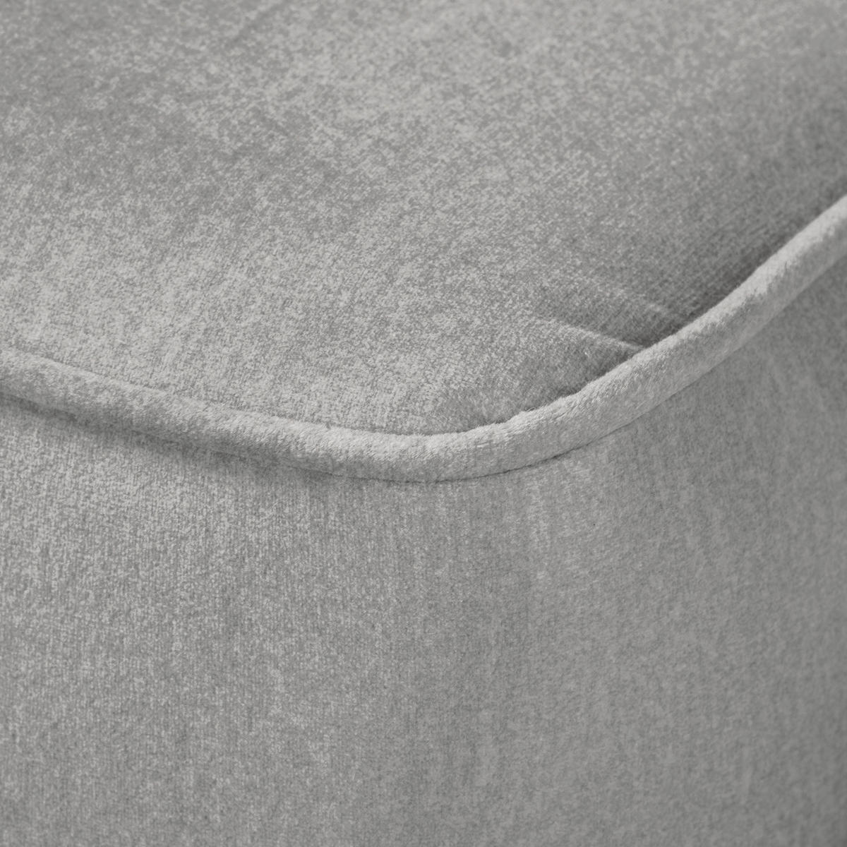 3-SITZER-SOFA Jersey in Velours Grau  - Dunkelbraun/Grau, Design, Holz/Textil (210/98/95cm) - P & B