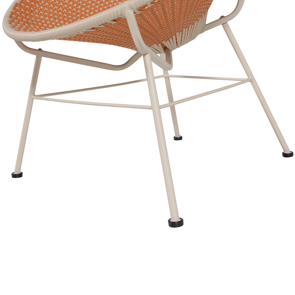 GARTENSESSEL Metall, Kunststoff Orange  - Beige/Orange, MODERN, Kunststoff/Metall (73/81/71cm) - Livetastic