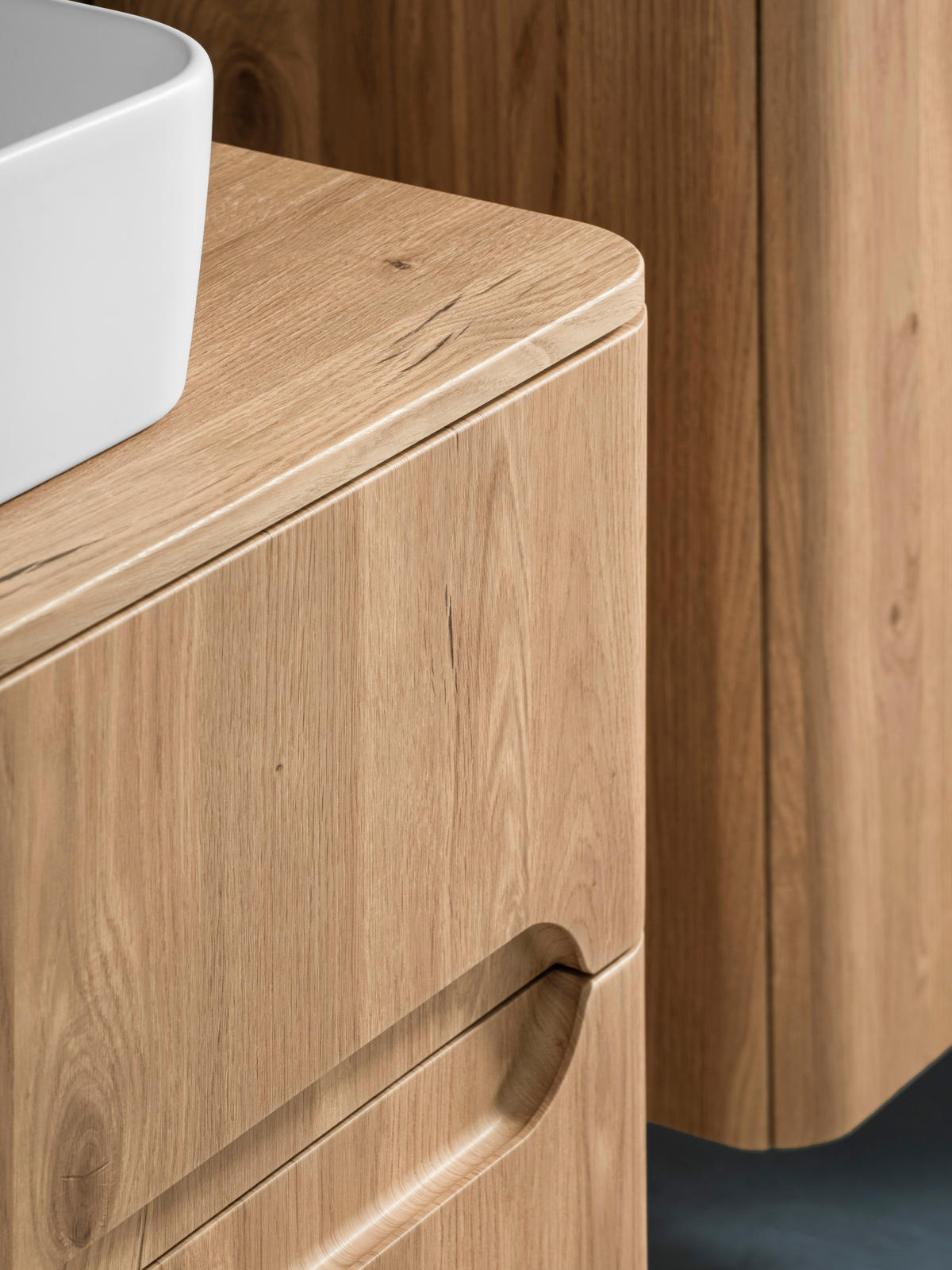 WASCHTISCHKOMBI 101 cm  - Wildeiche/Weiß, KONVENTIONELL, Keramik/Holzwerkstoff (101cm) - Held