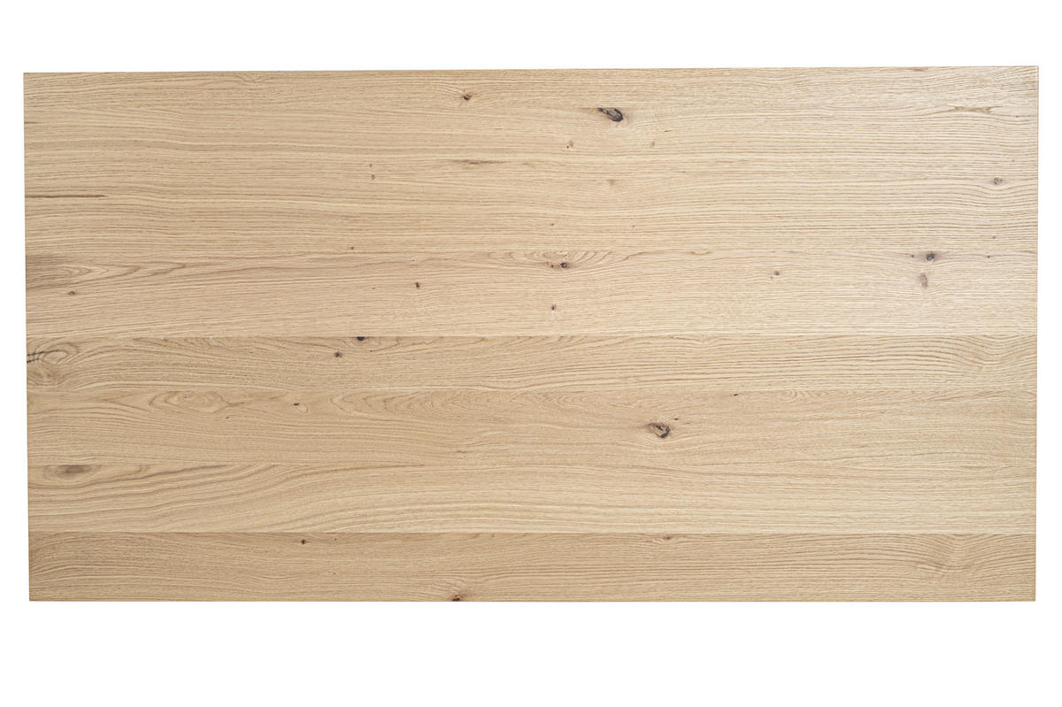 ESSTISCH in Holz, Metall, Holzwerkstoff 190-255/100/76 cm  - Eichefarben/Schwarz, MODERN, Holz/Holzwerkstoff (190-255/100/76cm) - Valdera