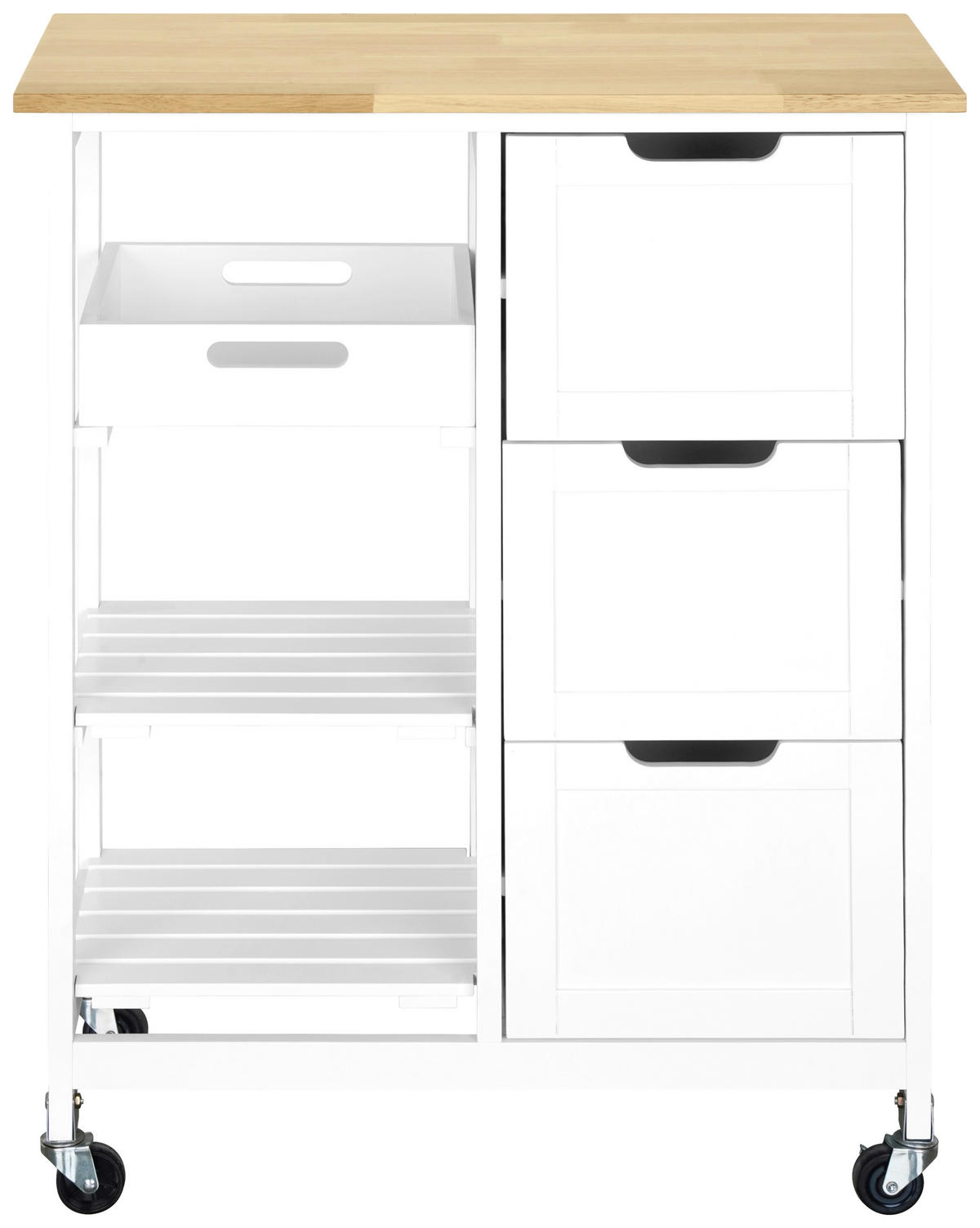 KÜCHENINSEL   in Naturfarben, Weiß  - Weiß/Naturfarben, Basics, Holz/Holzwerkstoff (67/84/37cm) - MID.YOU