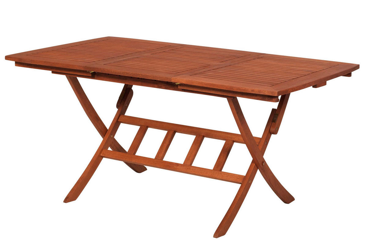 GARTENTISCHGRUPPE EukalyptusholzHartholz  - Eukalyptusholzfarben/Grün, KONVENTIONELL, Holz/Textil - Gardenson