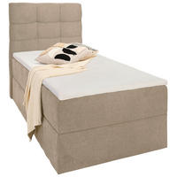 BOXBETT 100/200 cm  in Creme  - Creme/Schwarz, KONVENTIONELL, Kunststoff/Textil (100/200cm) - Boxxx