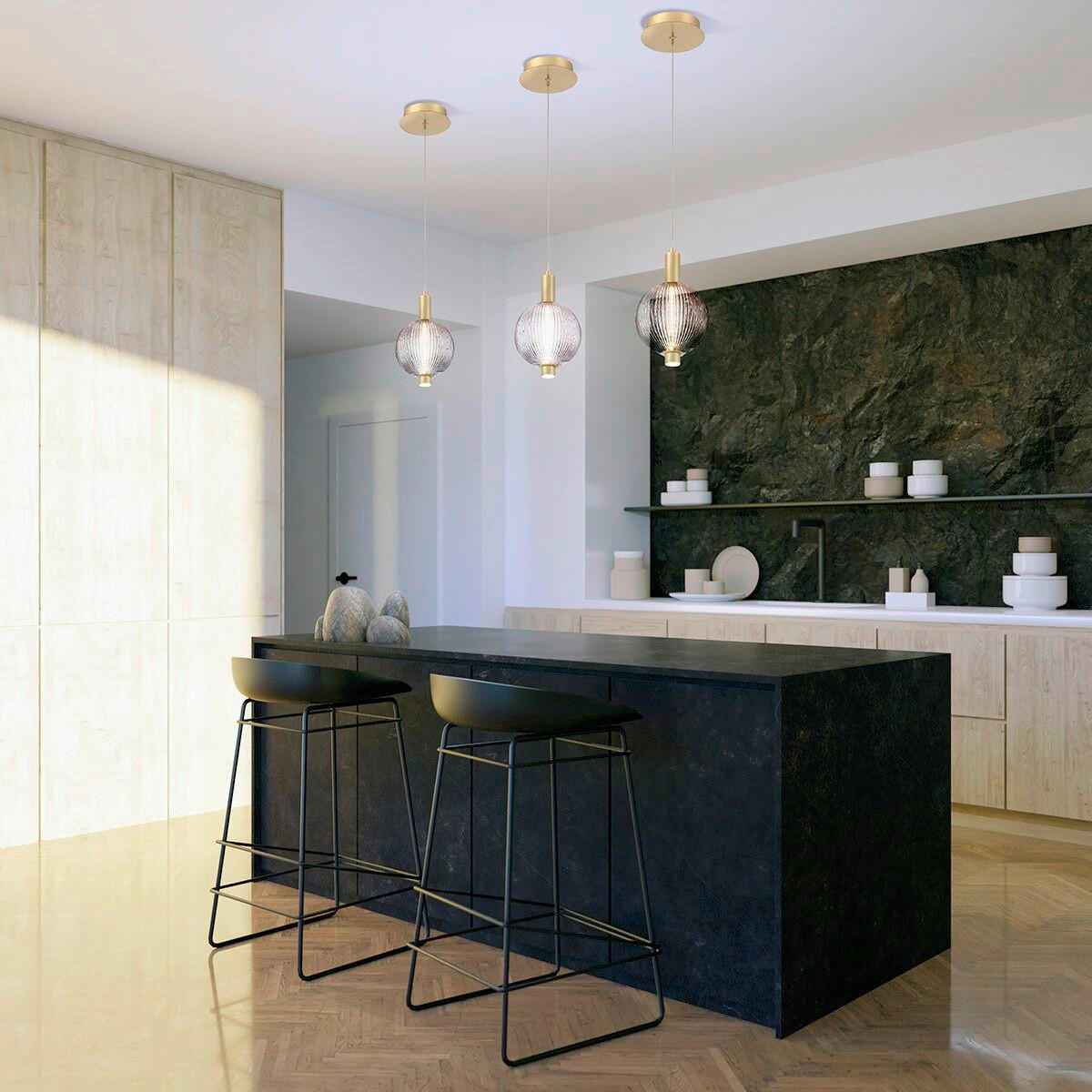 PENDELLEUCHTE Eurofase 15,2/272 cm   - Goldfarben, KONVENTIONELL, Glas/Metall (15,2/272cm) - Elstead Lighting