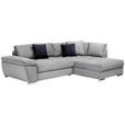 ECKSOFA in Webstoff Hellgrau  - Chromfarben/Silberfarben, Design, Kunststoff/Textil (276/212cm) - Carryhome