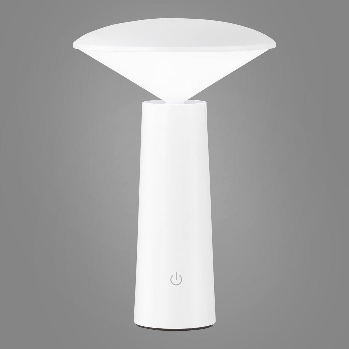 AKKU-TISCHLEUCHTE Pinto  13,9 cm  - Weiß, Design, Kunststoff (13,9cm)