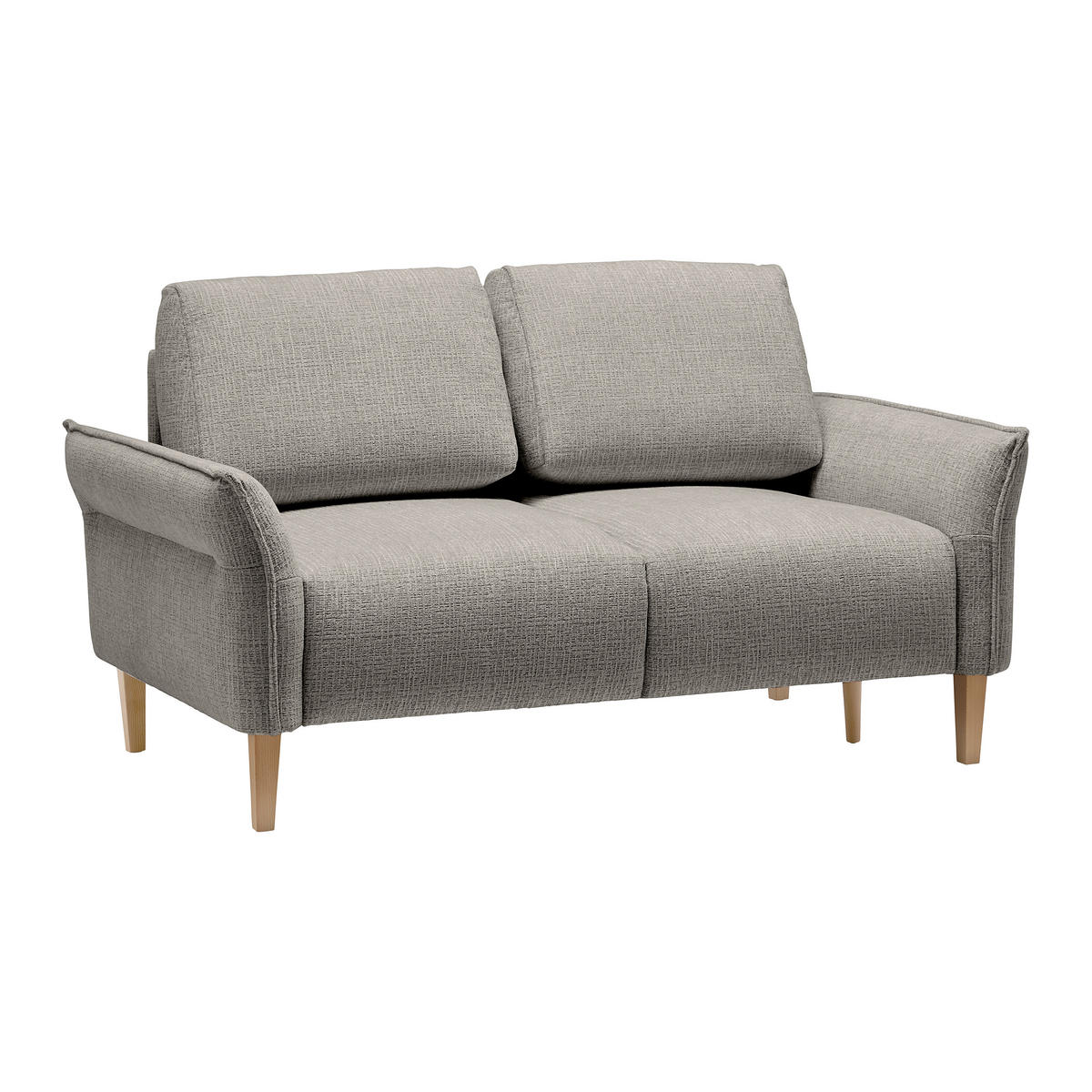 2-SITZER-SOFA in Webstoff Dunkelgrau  - Eichefarben/Dunkelgrau, Modern, Holz/Textil (150/85/92cm) - MID.YOU