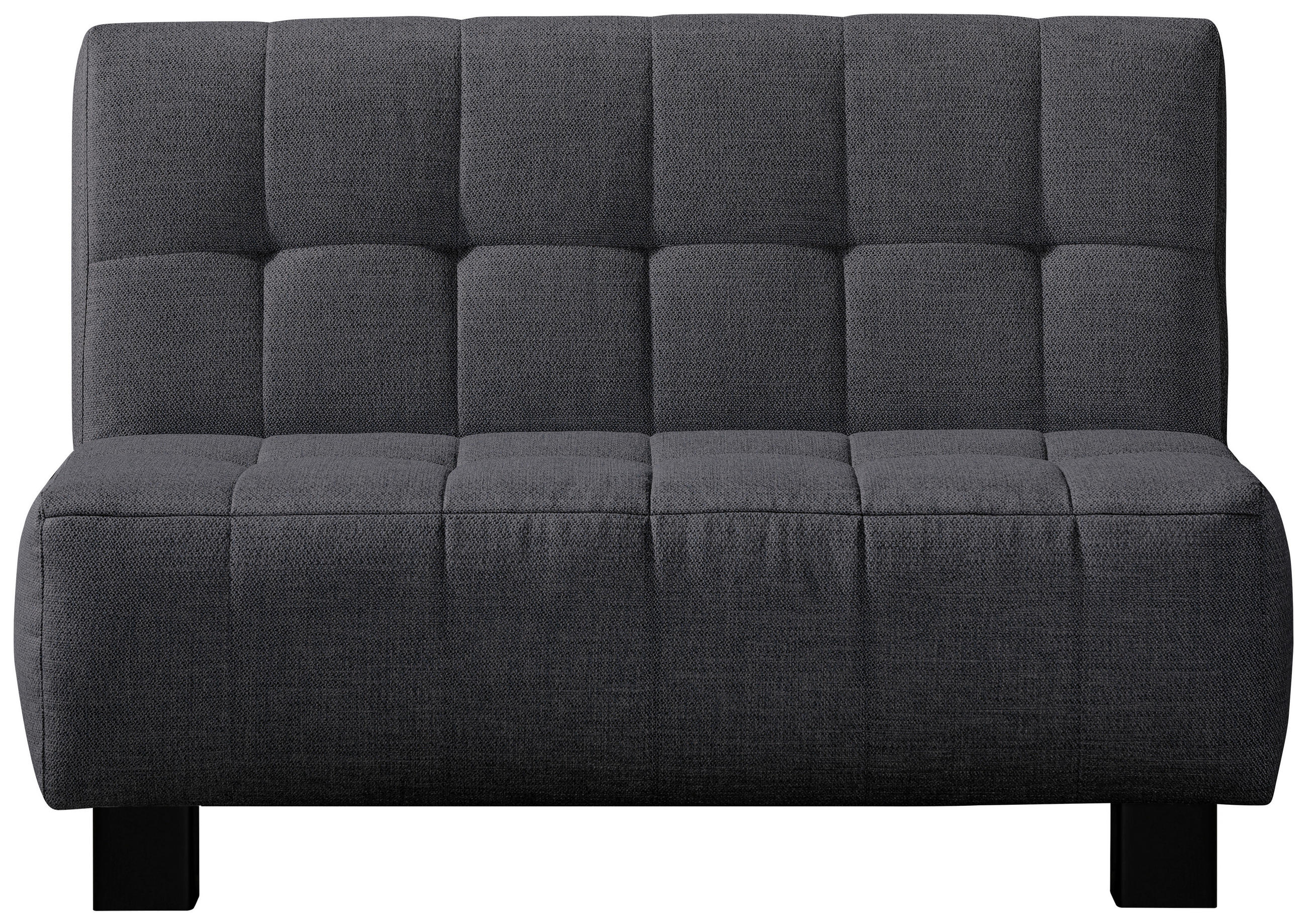 SCHLAFSOFA Grau  - Schwarz/Grau, Design, Textil/Metall (125/92/102cm) - Novel