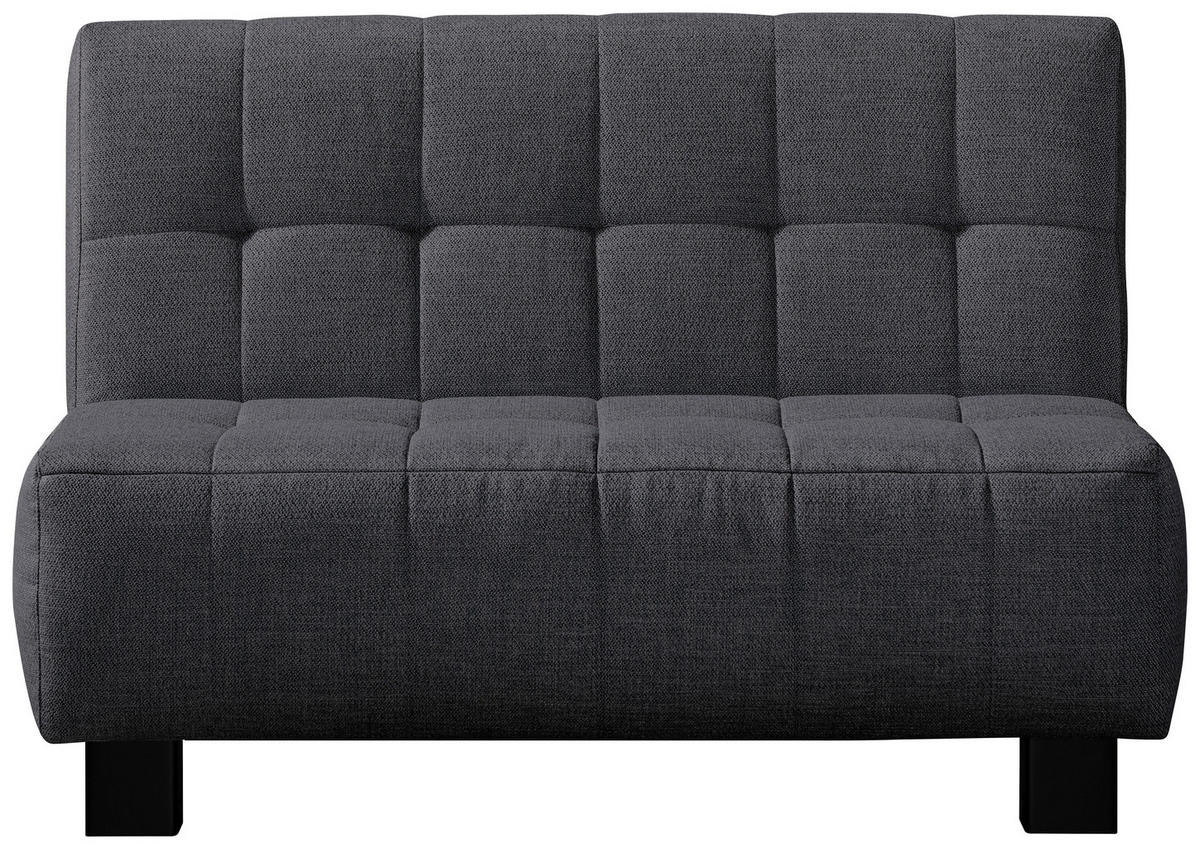 SCHLAFSOFA Grau  - Schwarz/Grau, Design, Textil/Metall (125/92/102cm) - Novel
