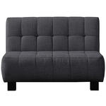 SCHLAFSOFA Grau  - Schwarz/Grau, Design, Textil/Metall (125/92/102cm) - Novel