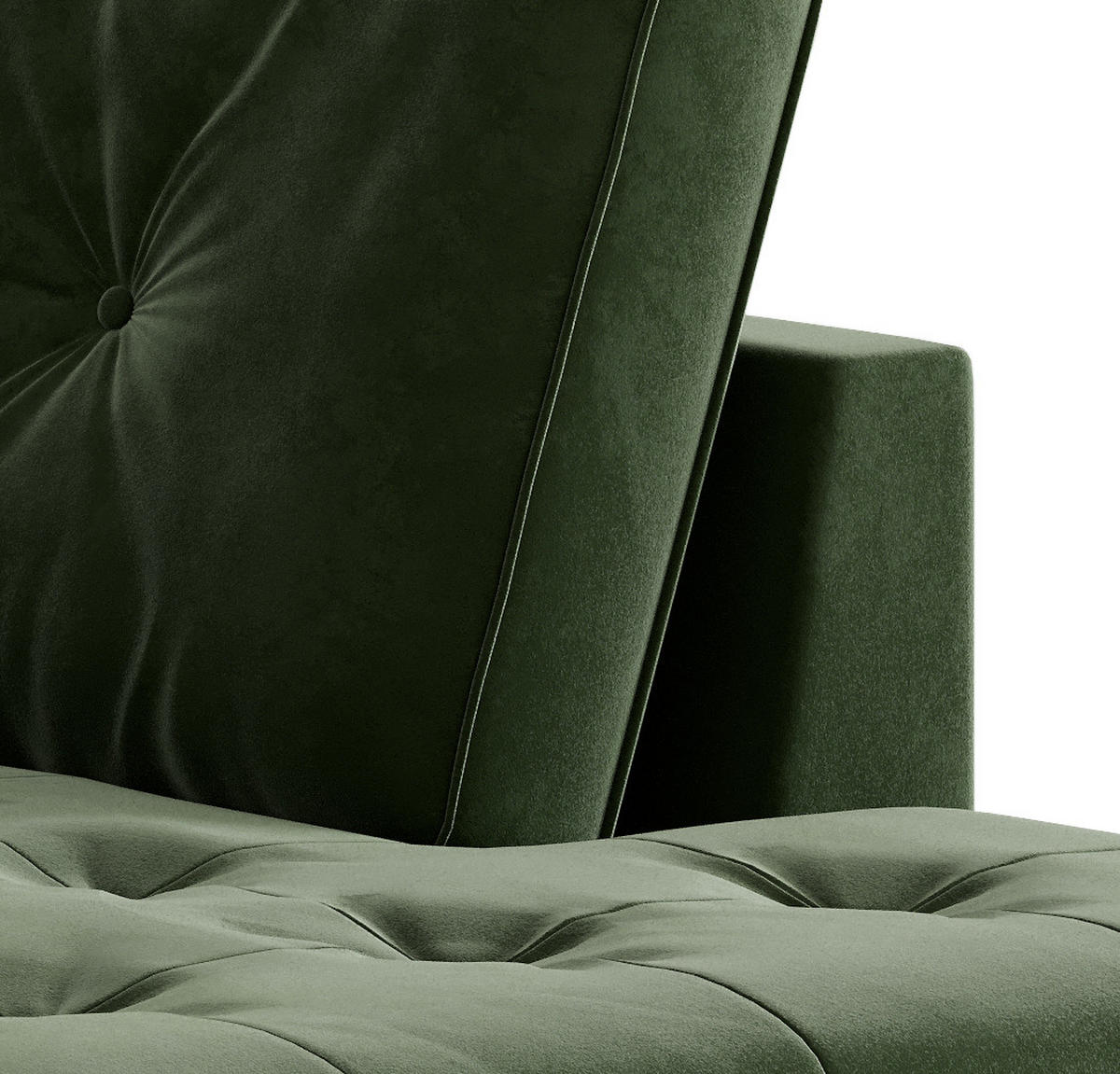 HÖRNSOFFA i flatväv olivgrön  - stålfärgad/olivgrön, Design, metall/textil (205/259cm) - Livetastic