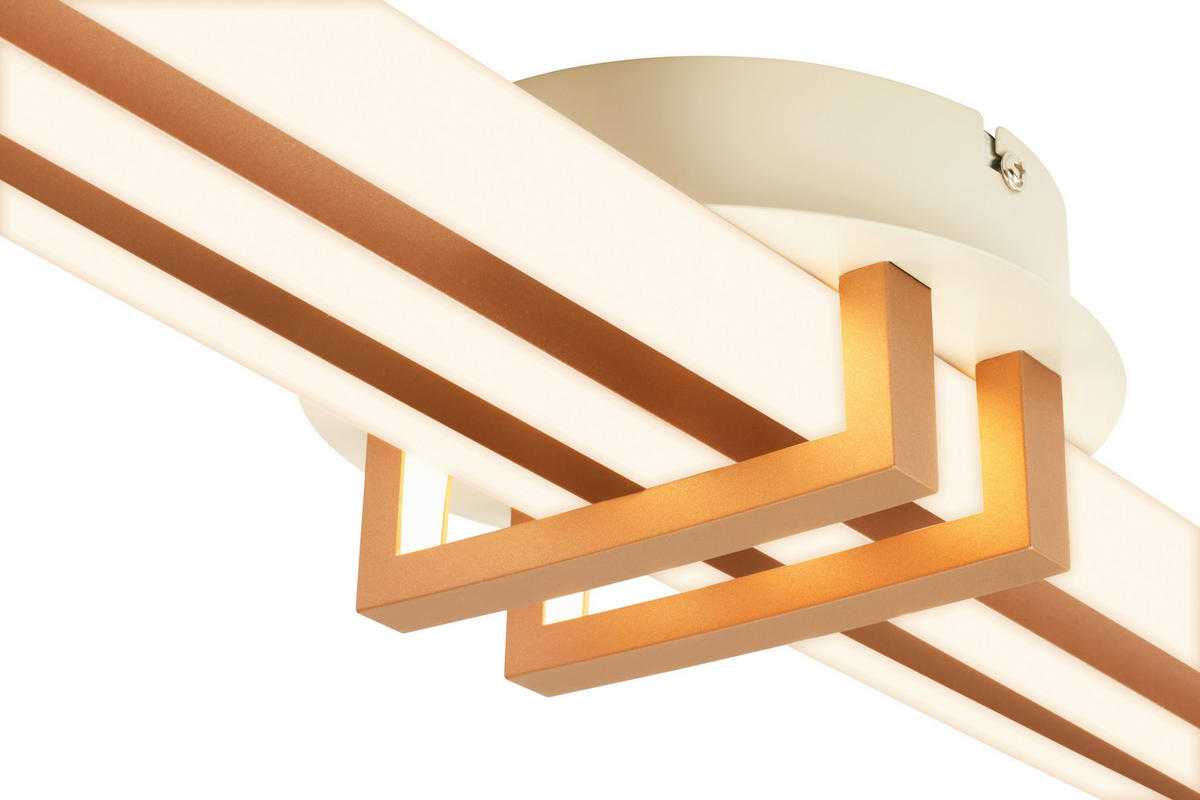 LED-DECKENLEUCHTE 98/16/7,5 cm   - Greige/Cappuccino, Basics, Kunststoff/Metall (98/16/7,5cm)
