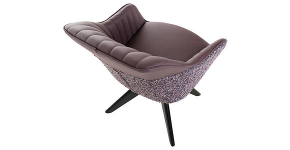 ARMLEHNSTUHL  Sitzfläche 360° drehbar, automatische Rückholfunktion Chenille, Lederlook  - Eichefarben/Anthrazit, KONVENTIONELL, Holz/Textil (60/83/65cm) - Ambia Home