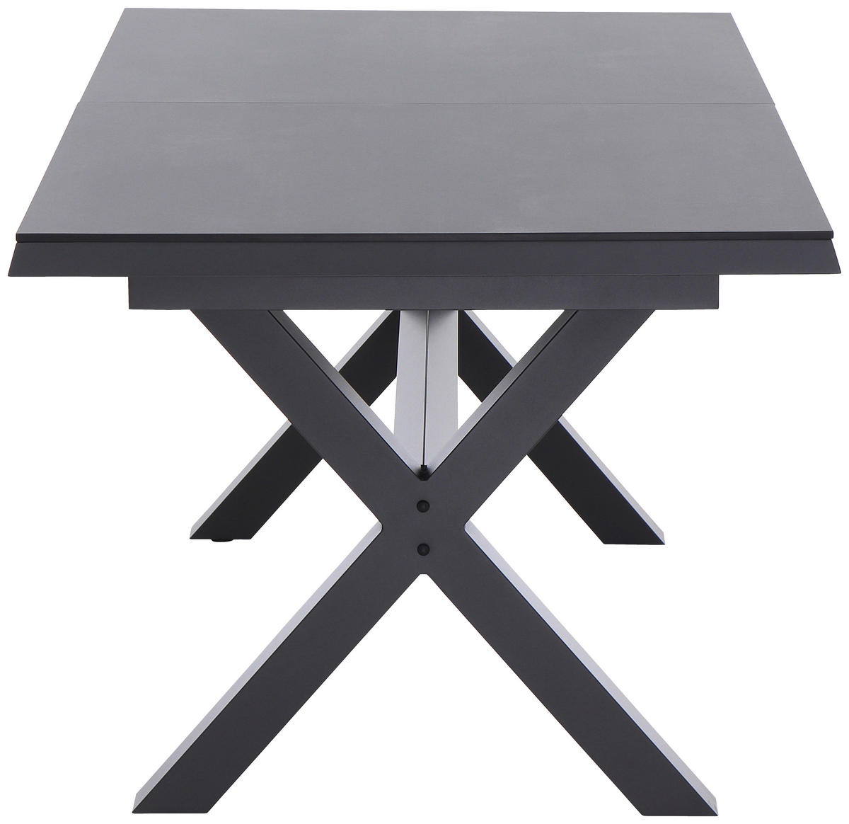 GARTENTISCH 200-260/100/77 cm Metall rechteckig  - Anthrazit, Basics, Kunststoff/Metall (200-260/100/77cm) - Siena Garden