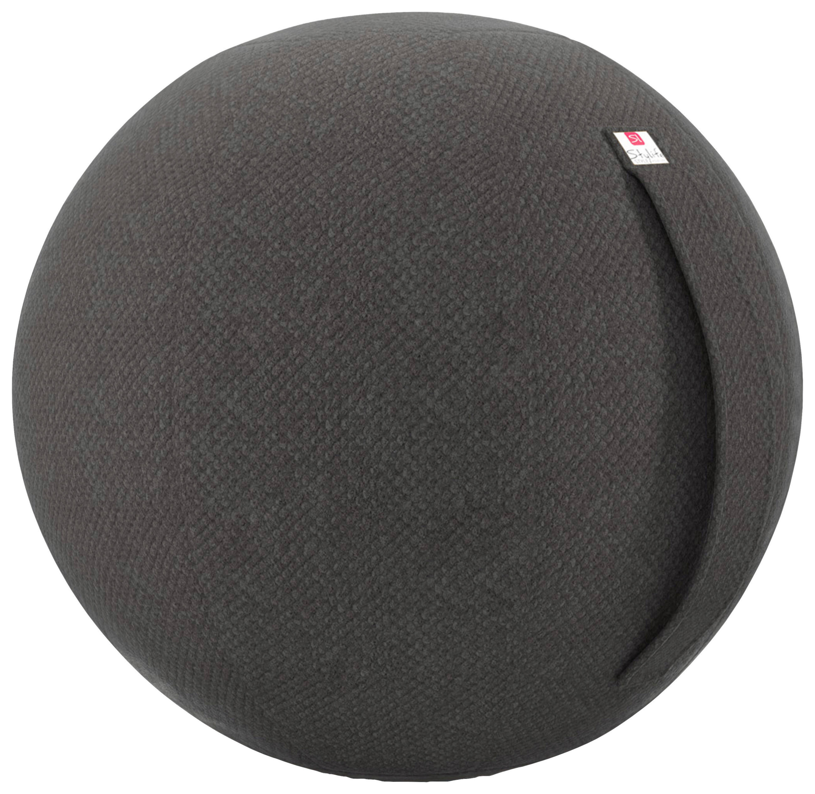 SITZBALL Plüsch Anthrazit  - Anthrazit, Design, Textil (60/60/60cm) - Stylife