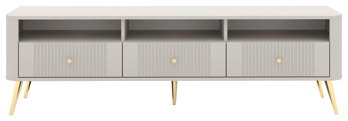 LOWBOARD Avanti  in 165/55/39 cm  - Kaschmir/Goldfarben, Design, Holzwerkstoff/Metall (165/55/39cm) - Boxxx