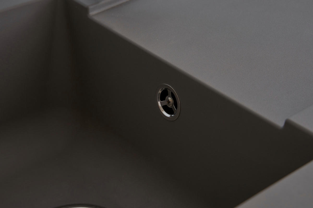 SPÜLE 1712DENVER78X44G  - Grau, Trend, Glas/Kunststoff (78/17/43,5cm) - Respekta