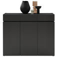 SIDEBOARD Graphitfarben Einlegeböden  - Schwarz/Graphitfarben, Design, Holzwerkstoff/Kunststoff (135/111/40cm) - Voleo