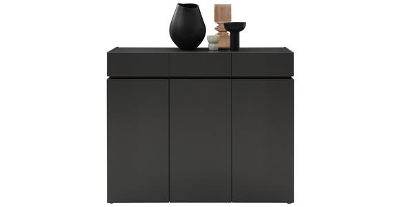 SIDEBOARD 135/111/40 cm  - Schwarz/Graphitfarben, Design, Holzwerkstoff/Kunststoff (135/111/40cm) - Voleo