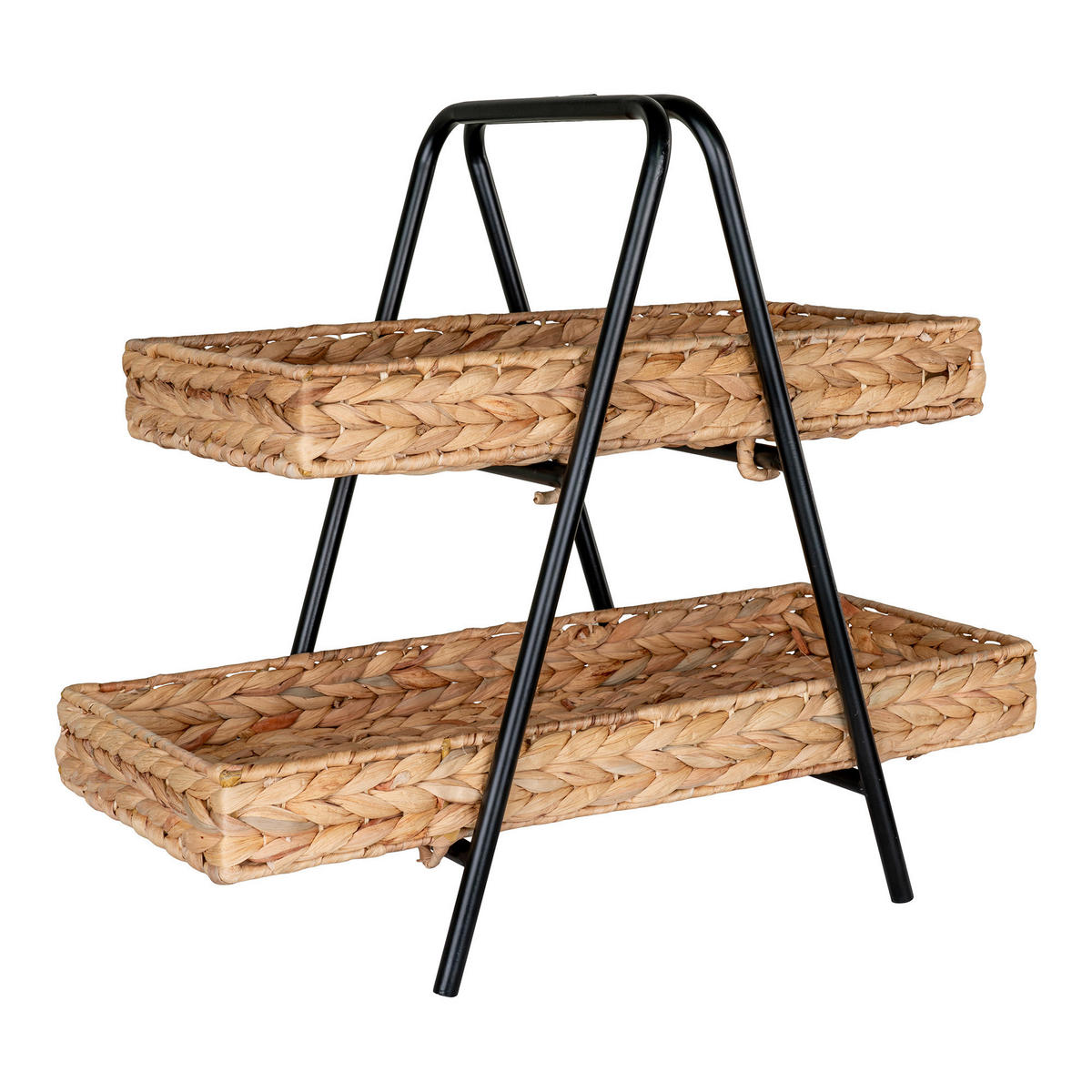 TABLETT Holz Wasserhyazinthe  - Schwarz/Braun, Design, Holz (42/43.5/23cm)