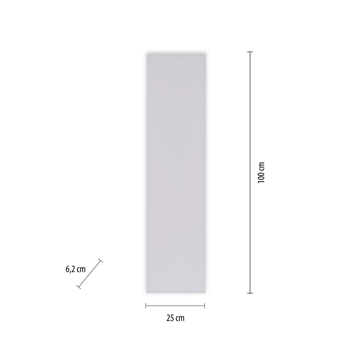 LED-DECKENLEUCHTE Canvas 100/25/6,2 cm   - Basics, Kunststoff/Metall (100/25/6,2cm)