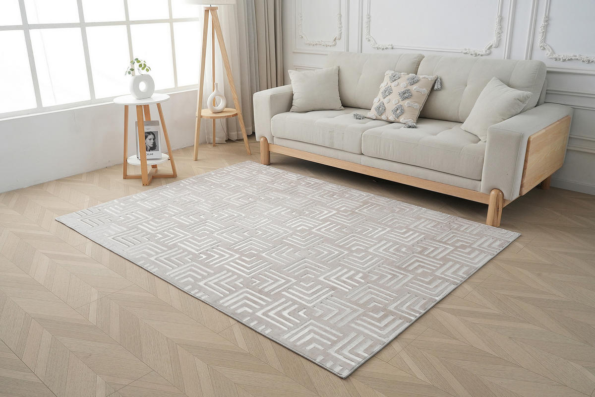 RAVNO TKANA PREPROGA  Calma     200/290 cm    tkano  bež  - bež, Basics, tekstil (200/290cm) - Kayoom
