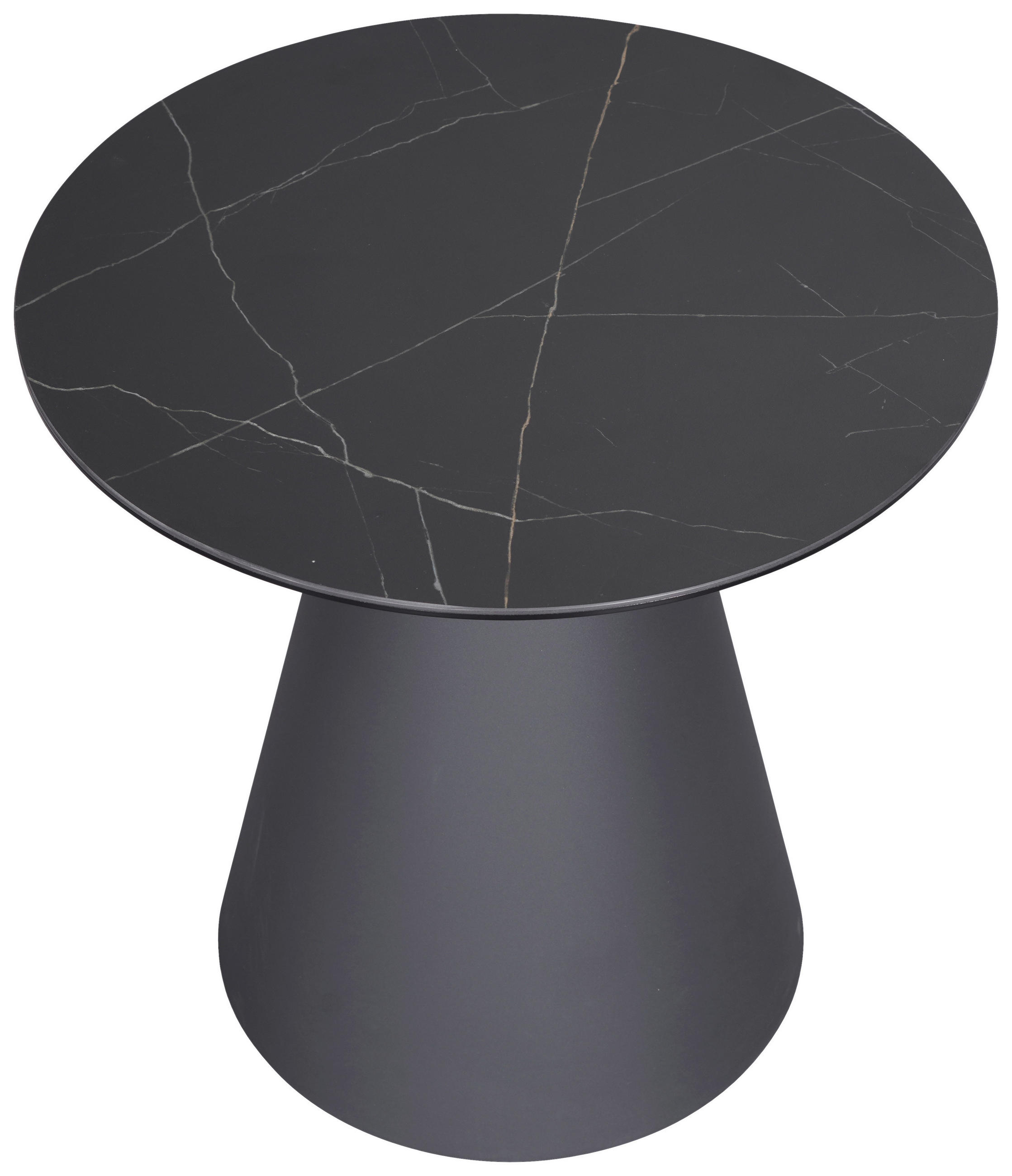 BEISTELLTISCH 50/50/50 cm Anthrazit, Schwarz rund  - Anthrazit/Schwarz, Design, Glas/Keramik (50/50/50cm) - Dieter Knoll