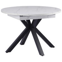 ESSTISCH 110/150/110/76 cm Nachbildung  Metall, Holzwerkstoff ausziehbar oval Multicolor, Schwarz  - Multicolor/Schwarz, MODERN, Holzwerkstoff/Metall (110/150/110/76cm) - Livetastic