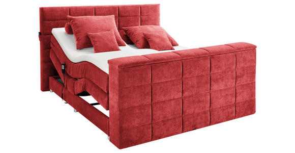 BOXSPRINGBETT 180/200 cm  in Rot  - Rot, KONVENTIONELL, Textil (180/200cm) - Carryhome