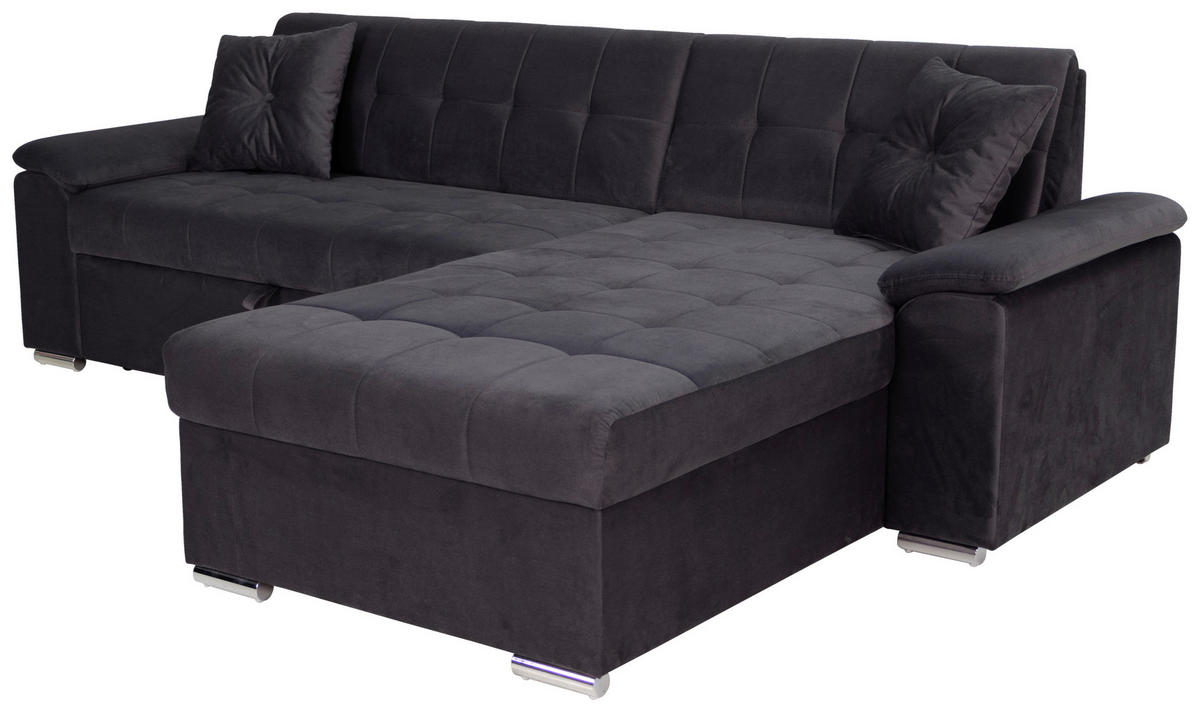 ECKSOFA Grau Zierkissen  - Grau, Trend, Textil (257/167cm) - Livetastic