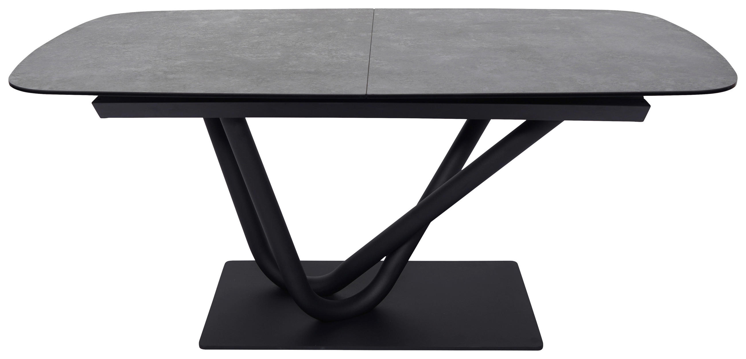 STOL ZA BLAGOVAONICU  crna, bijela  metal, staklo, drvni materijal  - bijela/crna, Design, staklo/drvni materijal (180-230/76/95cm) - Novel